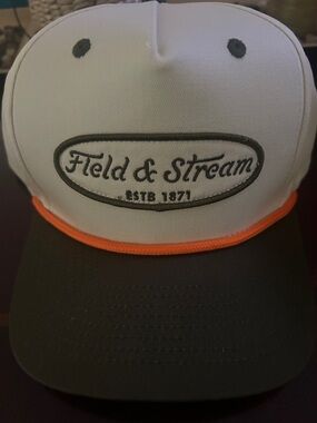 Field & Stream White, Black & Orange Trucker Hat
